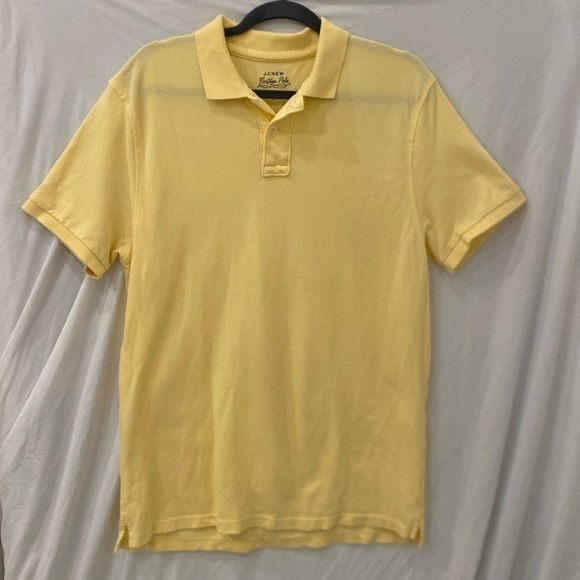 J. Crew Vintage Polo Men's Short Sleeve Cotton Size large yellow - Picture 1 of 5